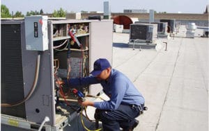 Commercial rooftop air conditioning repair