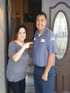 Angel with another happy customer in the city South Whittier