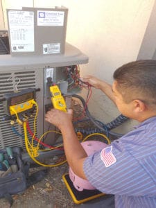 Frank working on Air conditioning system in the city of Whittier