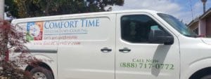 Comfort time heating and cooling service truck