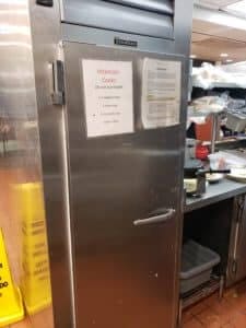 Reach in freezer for restaurant kitchen
