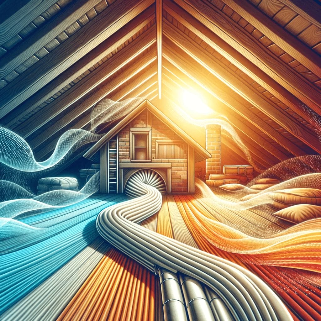 An image of a house in the attic.