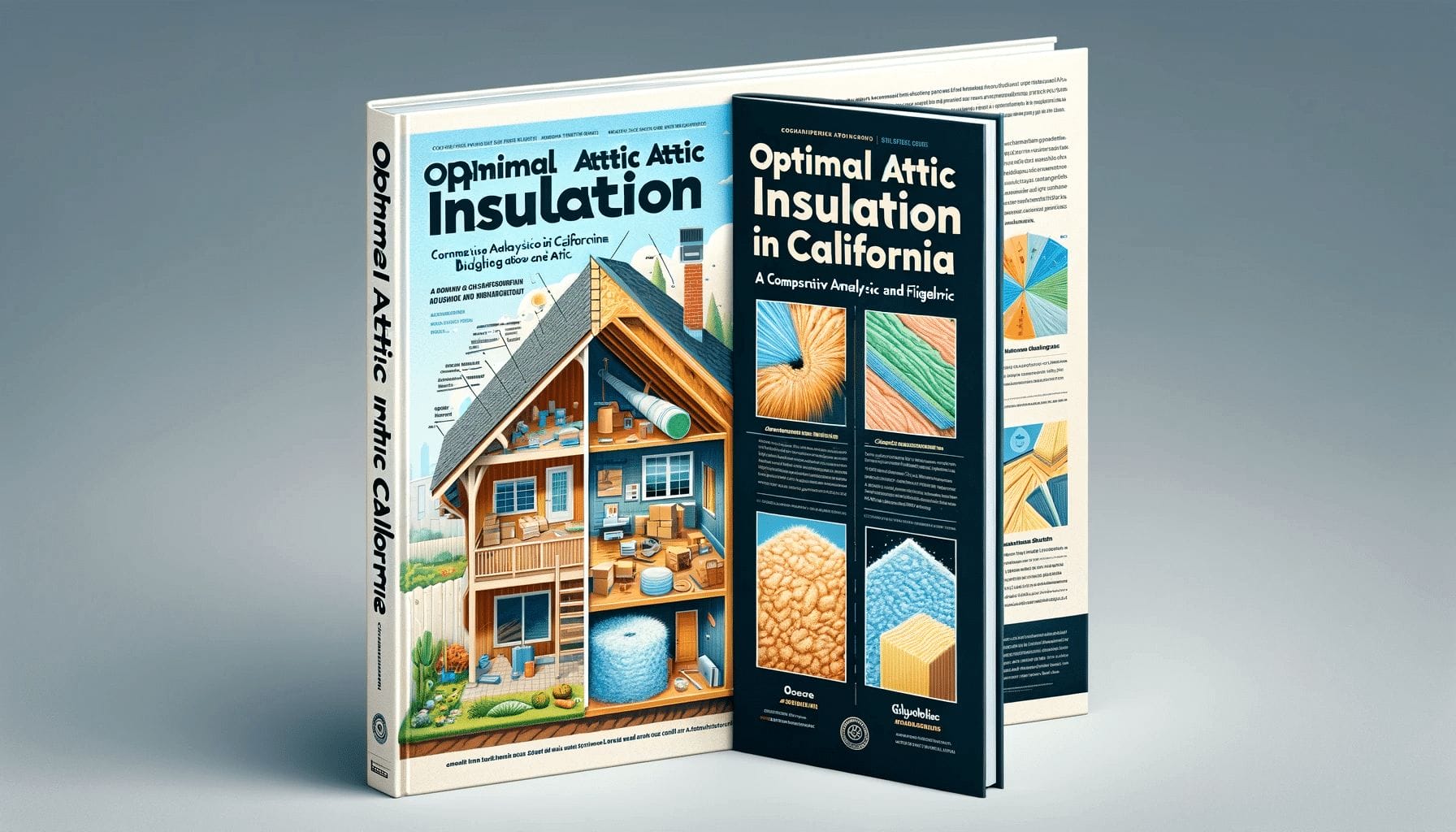 A book with illustrations of a house and insulation.