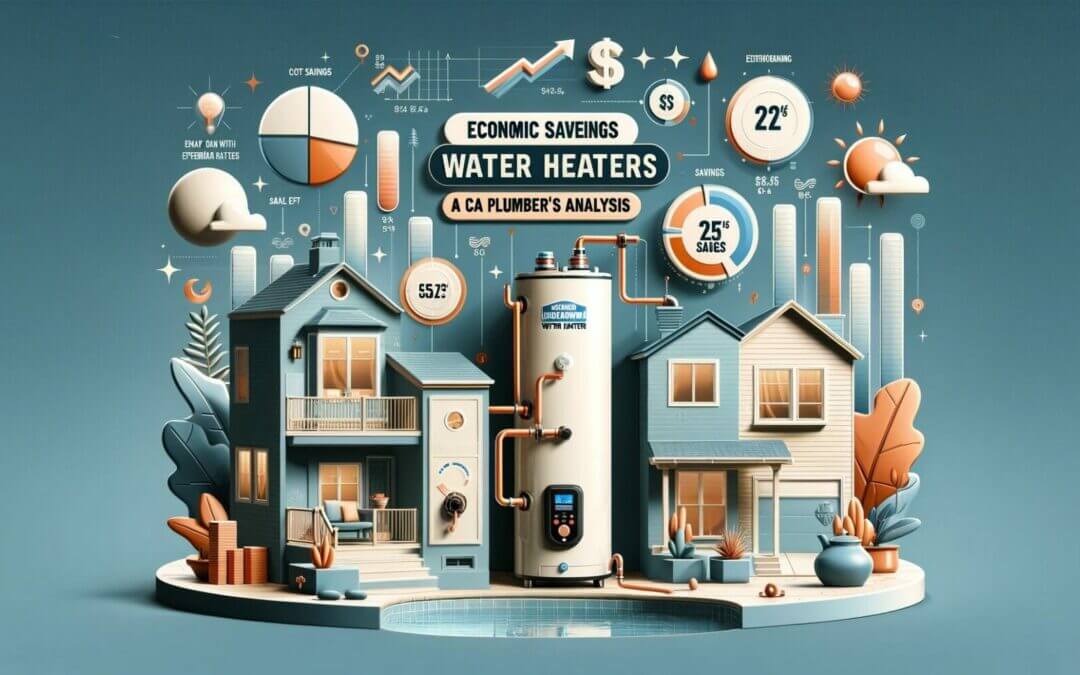 An illustration of a house with a water heater.