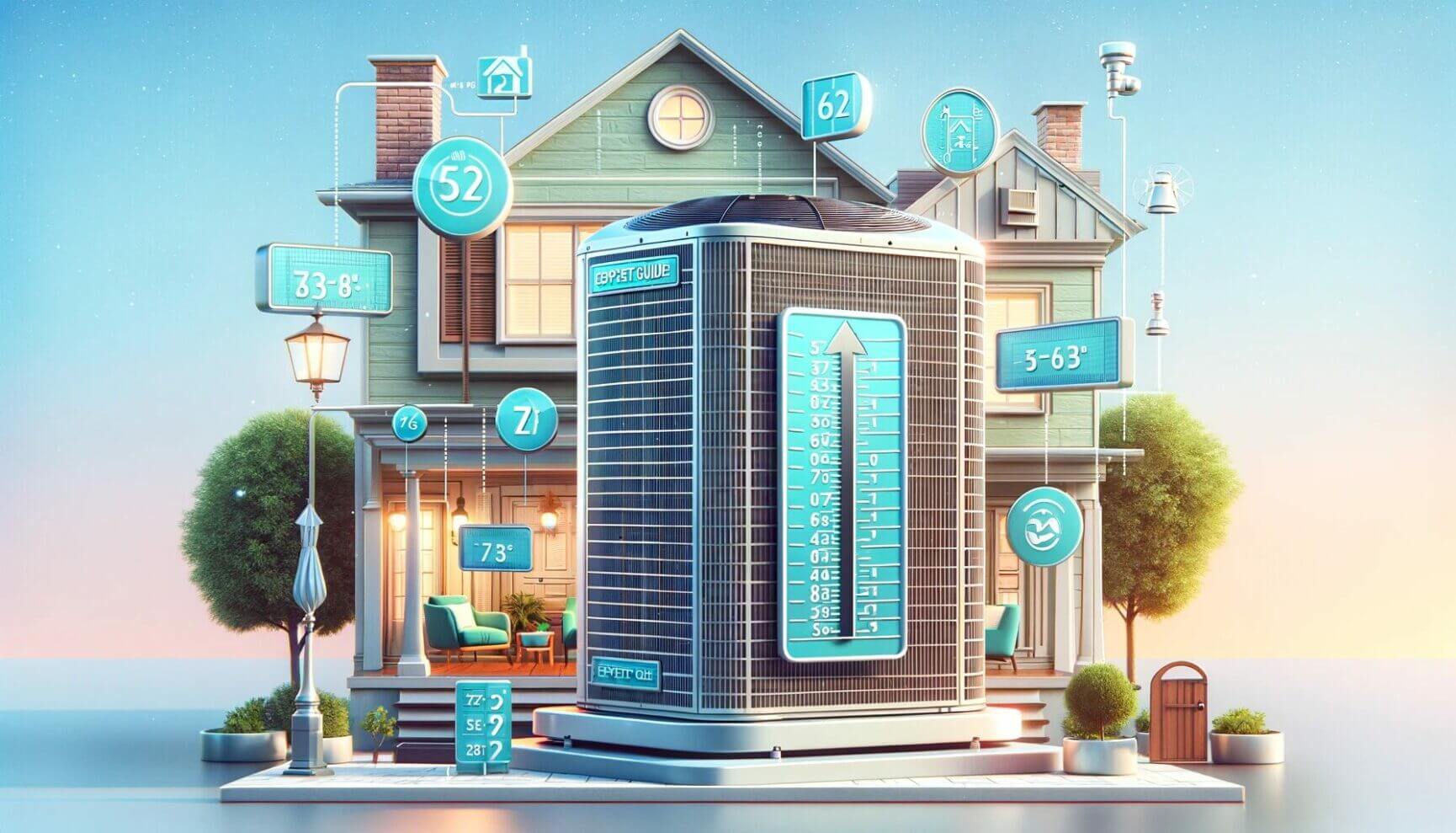 An image of a house with a smart air conditioner.