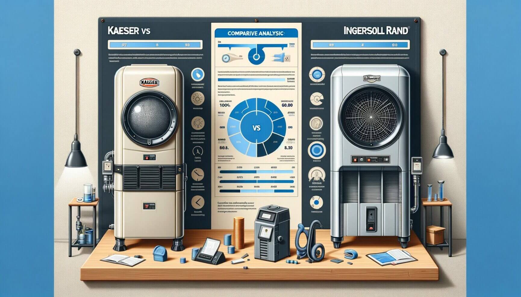 A poster with a picture of a washing machine and a refrigerator.