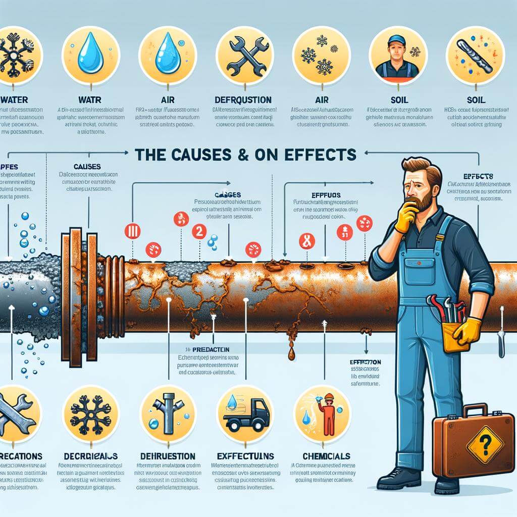 The causes and effects of water damage infographics.