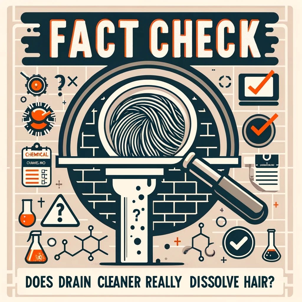 A poster with the words fact check do brain cleaners really dissolve hair?.
