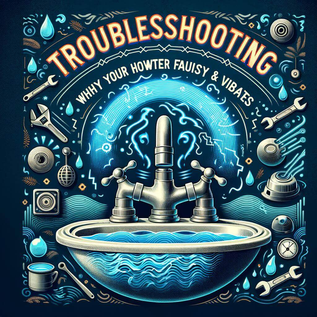 make me a blog image for: Troubleshooting: Why Your Hot Water Faucet is Noisy & Vibrates