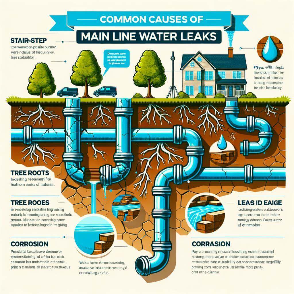 Recognizing the Common‌ Causes of Main Line Water Leaks