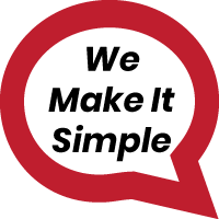 A bold red speech bubble icon with a tail pointing to the bottom right, and a small gap at the bottom, forming the shape of the letter "Q".